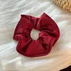 2026 Scrunchie Cor Vermelha Ankara Realçador de Cor Estilo Coreano Renda Xadrez Prendedor de Cabelo Grande Acessório de Cabelo para Rabo de Cavalo para Mulheres
