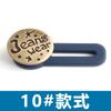 Botão expansor de cintura sem pregos Botão telescópico removível Fivela universal Botão estendido Botão jeans Artefato ajustável