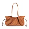 Bolso Grande de Gamuza Retro Modelo 2026 para Mujer Bolso de Hombro Simple de Nicho Bolso de Axila Bolso Tote Casual para el Trabajo