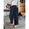 ¡Pantalones amigables con forma de pera~! Pantalones de pierna ancha estilo 'old money' para mujer, nueva colección otoño 2026, pantalones holgados y casuales que cubren las caderas