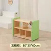 Armário Combinado de Armazenamento com Embalagem Macia de Madeira Maciça para Crianças do Jardim de Infância, Armário de Auxílio Didático Montessori, Armário com Quadro de Desenho Canto de Área Anticolisão para Bebês