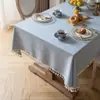 Mantel de color liso simple, impermeable, fácil de limpiar, cubierta de mesa de comedor de lujo ligero, mantel para mesa de centro de sala de estar, disponible en varios colores, directo de fábrica