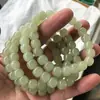 Pulseira de Jade Hetian Substituta Leve Transparente Violeta Corte Reto Pulseira de Jadesita Raiz de Lótus Açúcar em Pó Tipo Antigo Contas de Ábaco