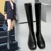 Botas Altas Hasta la Rodilla con Tacón Grueso y Elástico, Nuevo Estilo Otoño/Invierno 2025, Botas Altas de Nuevo Estilo Chino para Mujer, Populares para Uso en Exteriores