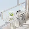 Estante secador para balcón de casa, escurridor de zapatos sin taladro, tendedero colgante, soporte para plantas