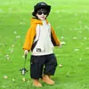 Jaqueta 3 em 1 Infantil para Exterior, Estilo Primavera e Outono, Casaco Corta-vento Legal e Estiloso para Meninos, Corta-vento com Capuz para Meninos