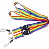 En Stock Venta Caliente Transfronteriza Sublimación 2.5cm Cordón Arcoíris Regalo Publicitario Correa Promocional Cordón de Teléfono Colorido