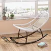 Mecedora, sillón reclinable, silla de jardín para el ocio, mecedora reclinable ampliada, mecedora de ratán arcoíris, sillón reclinable de ocio para sala de estar en casa
