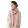 Bufanda de punto 100% cachemira pura para mujer, cálida y resistente al frío, simple y versátil, adecuada para actividades al aire libre y ciclismo, bufanda de color liso