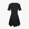 Nuevo Estilo Otoño Temprano 2026 de Sp, Vestido de Punto con Cuello Polo Suave y Femenino para Mujer, Vestido de Cola de Pez Adelgazante que Ceñe la Cintura