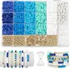 Caixa com 24 grades para pulseira de argila macia DIY, espaçador, pulseira de contas douradas, acessórios de joalheria DIY, fabricantes de caixas, atacado