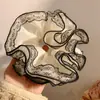 Goma de pelo de satén versátil estilo coreano para mujer, scrunchie extragrande estilo perezoso de bosque, accesorio para el cabello
