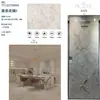 Pared de Fondo de TV de Piedra Sinterizada 1200x2700 Encimera de Piedra Sinterizada Baldosa de Mármol Blanco Veta Continua Piedra Sinterizada al por Mayor