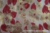 Novo poliéster ouro e prata de seda camélia flor folha jacquard tecido desgaste infantil sapatos femininos sacos de vestido