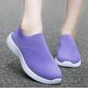 2026 Nuevo Modelo Aliexpress Ebay Talla Grande Tejido Fly-Knit Zapatos Casuales Tipo Calcetín Slip-On Tacón Bajo Malla Talla 43 350g