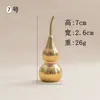 Llavero de Latón Puro Cobre Puro Hecho a Mano Calabaza Pequeña Macizo Hueco Llavero para Llave de Coche Colgante para Mochila Joyería