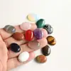 Superficie de Anillo de 15*20 mm Ágata Natural Aventurina Verde Amatista Ojo de Tigre Forma de Huevo Parche Ovalado Accesorios de Joyería DIY