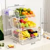 Tigela de Frutas Multicamadas para Casa, Cesta de Frutas para Mesa de Centro da Sala de Estar, Prato de Exibição para Armazenamento de Lanches Doces na Mesa de Jantar