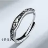 Anillo Hombres Diseño de Nicho Pareja Mujeres Moda Retro Personalidad Anillo Abierto Ajustable Estilo Fresco Anillo en el Extremo del Dedo Índice