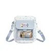 Bolsa Ita Transparente Bolsa de Mão Versátil para o Dia a Dia Bolsa Transversal Moda Bolsa Pequena Quadrada de Ombro Único para Guardar Celular e Moedas