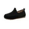 Zapatos de Mujer de un Paso Cálidos de Suela Blanda Nuevo Estilo Otoño/Invierno 2026 Moda Simple Antideslizantes de Fondo Plano con Felpa Adicional Zapatos de Madre para Mujer