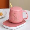 Taza de Recuerdo, Taza de Temperatura Constante, Taza de Cerámica, Taza de Café de 55 Grados, Vaso de Agua para Pareja con Tapa y Cuchara, Regalo de Empresa
