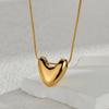 Collar con colgante geométrico tridimensional simple de estilo coreano para mujer, combina con todo, diseño de nicho INS de alta gama, accesorios chapados en oro de 18 quilates.