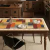 Mantel individual de mesa de comedor retro americano, impermeable y a prueba de aceite, mantel sin lavado, nuevo modelo 2026, lujo ligero con sensación de alta gama, protector de mesa de centro