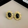 Brincos Florais Vintage Retrô com um Toque de Luxo Leve e High-End, Design de Tarraxa com Franjas, Brincos Versáteis Atacado