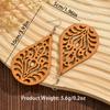 Pendientes de Madera de Venta Caliente Transfronteriza en Amazon Moda Europea y Americana Pendientes de Madera Huecos Geométricos Exagerados Suministro Directo de Fábrica