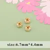 Cuentas Huecas Exquisitas Chapadas en Oro de 18K Accesorios Hechos a Mano para DIY Pendientes Collar Accesorios de Joyería Semi-terminados