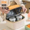 Bolsa de Almuerzo Tostada Bolsa Aislante Térmica Espesada de Doble Capa Bolsa Portátil de Un Hombro Bolsa de Almacenamiento para Lonchera Gran Capacidad Bolsa de Hielo para Picnic