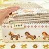 Sábana de algodón grueso engrosada pieza única, juego de funda de edredón para dormitorio de estudiante de dos piezas, colchoneta refrescante tradicional de lino para persona individual/doble juego de tres piezas