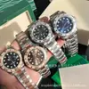 Laojia Yacht Master Bisel Cerámico Yacht Platino Automático Mecánico Hombres Luminoso Resistente al Agua Correa de Goma