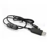 Cable de Carga USB 2.0 Macho A a CC 5525 con Botón de Interruptor, Cable Pequeño de Alimentación Doméstica para Lámpara de Mesa Ventilador