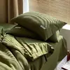 Juego de cuatro piezas de algodón 100% con tejido gofrado, de lujo y alta gama estilo Ins, funda de edredón de algodón puro, sábana, sábana bajera ajustable, juego de ropa de cama simple de cuatro piezas