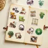 Paquete de 30 Piezas de Pegatinas Retro de Discos, Libros, Café y Auriculares para Cuaderno, Maleta DIY Venta al por Mayor Impermeables