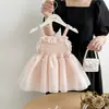 Vestido de Verão Novo Estilo 2026 para Bebê Menina Vestido Princesa Vestido para Um Ano Vestido Doce de Renda