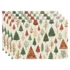 Amazon Manteles Navideños Muñeco de Nieve Árbol de Navidad Manteles Decoración de Mesa de Comedor Occidental Manteles Aislantes Fiesta Navideña