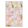 Pegatinas de Pared de Huevos de Pascua al por Mayor 2026 Nuevas Pegatinas Estáticas de Zanahoria Coloridas Transfronterizas Decoración Festiva Pegatinas para Vidrio