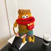 Producto Terminado Otoño 2026 Nuevo Estilo Hecho a Mano Ganchillo Lindo Monstruo Bolso Cruzado, Bloques de Color Dibujos Animados Hilo Infantil Bolso Pequeño