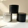 En stock mayoreo frasco de hojalata 4 oz frasco redondo recto frasco para vela de aromaterapia empaque para bolsita de té de aromaterapia caja de hierro