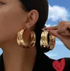 Pendientes Exagerados de Textura Circular Europeos y Americanos Moda Simple Personalidad Versátiles Pendientes de Botón Directo del Fabricante