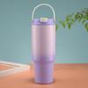 Vaso para Coche Personalizado de Gran Capacidad 30oz con Alto Valor Estético Vaso Termo de Acero Inoxidable 304 para Hombres y Mujeres Vaso con Pajilla Degradada y Funda