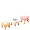 Taburete Pequeño para Uso en Casa, Taburete Bajo, Taburete de Sofá, Banco Acolchado Suave, Taburete de Mesa de Café Moderno para Sala de Estar, Taburete Infantil de Madera Maciza, Reposapiés