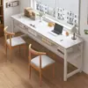 Mesa Retangular Longa para Sala de Estudo, Sala de Estar, Uso Doméstico, com Pés de Madeira Maciça, Mesa Longa Grande, Bancada