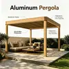 Pérgola exterior de aleación de aluminio, sombrilla para patio, área de ocio diseñada a medida, estructura metálica, suministro directo de fábrica