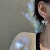 Pendientes de plata 925 con forma de aguja, estilo coreano, de lujo, con lazo de perlas, de alta gama, 2024, nuevos y modernos pendientes de celebridades de Internet.