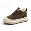 Colección otoño e invierno 2026TEMU: Zapatos de mujer de talla grande, forrados de felpa, con suelas antideslizantes, material resistente al desgaste, un estilo retro casual y cómodas botas de talla grande.