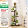Suporte de Flores Móvel para Sala de Estar Luxo Leve Suporte de Plantas de Alta Qualidade Varanda de Chão Múltiplas Camadas de Ferro Armazenamento Prateleira para Vasos de Flores